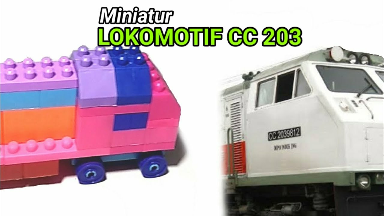 Membuat Miniatur Lokomotif Kereta Api Indonesia CC203 Dari Balok Susun/Building Blocks Toys