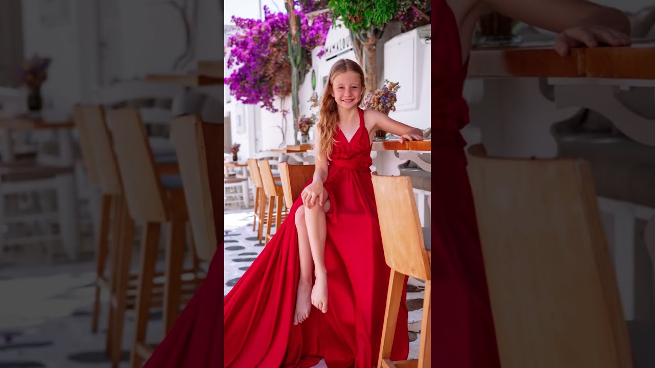 Photoshoot of Nastya in a transparent dress #Shorts