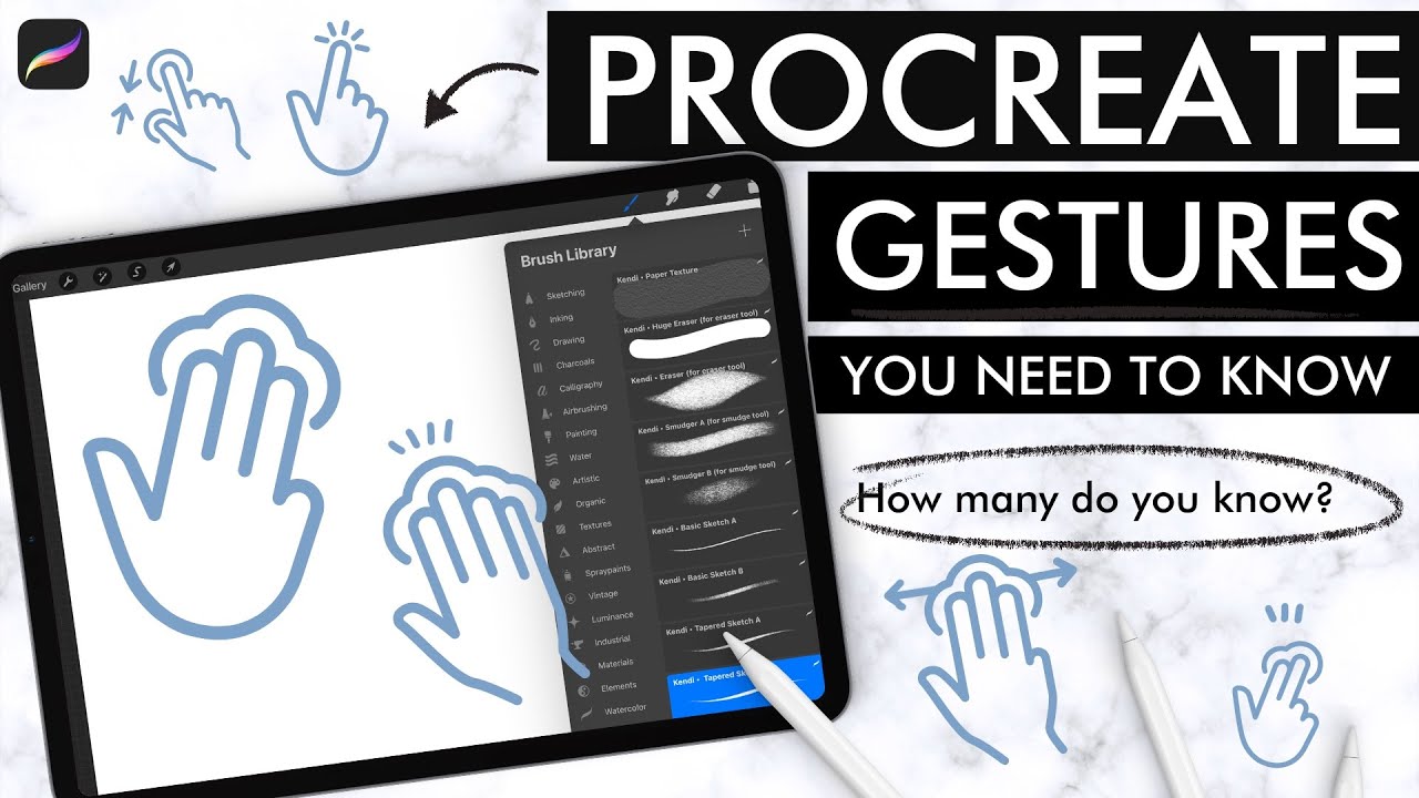PROCREATE GESTURES every BEGINNER should know!