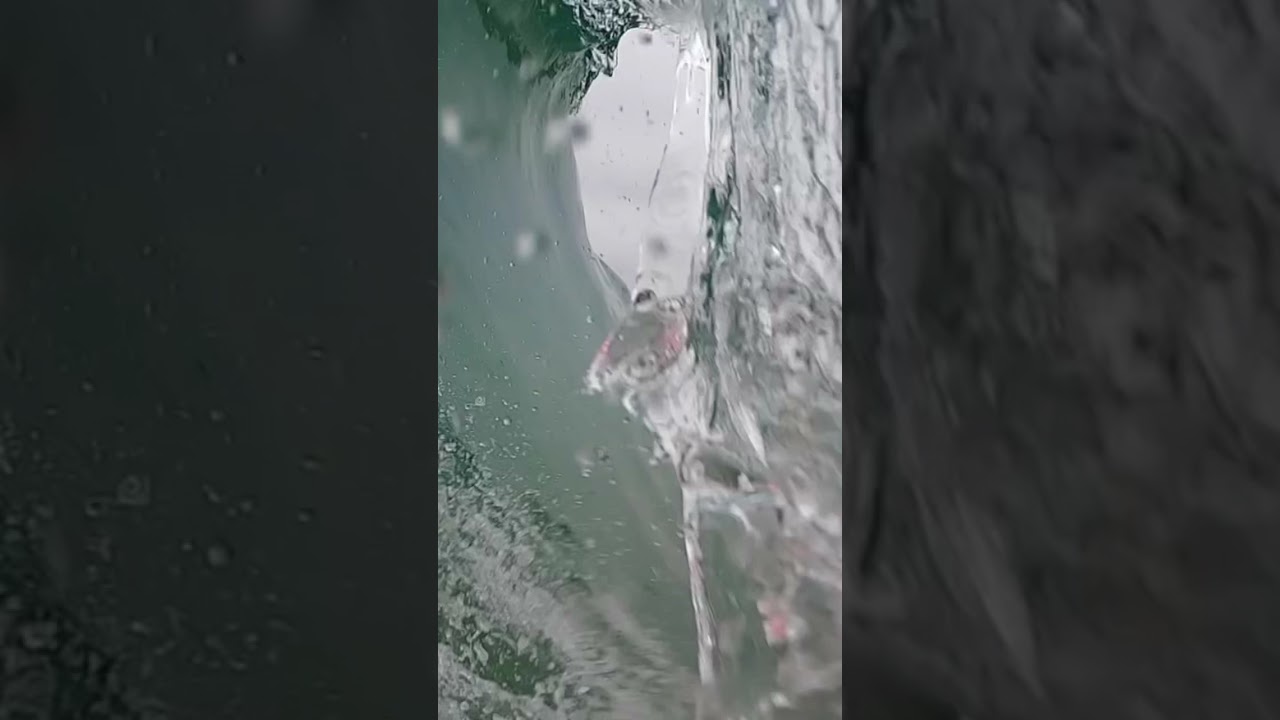 Perfect left barrel #barrels #shorts #surfing #pov