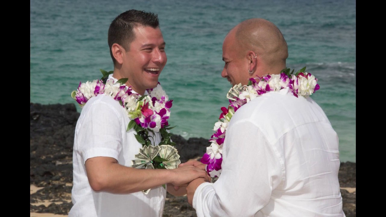 Gay Maui Beach Wedding Rings