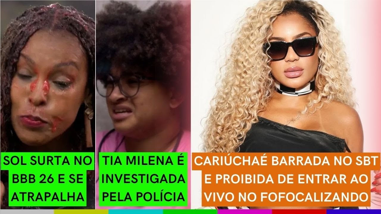 RAC1SM0: O SURTO de Sol no BBB 26 | Milena é INVESTIGADA pela POLÍCIA | Cariúcha SABOTADA no SBT