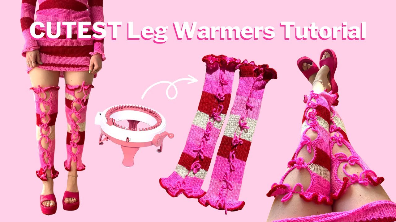 how to make the cutest leg warmers | sentro knitting machine tutorial
