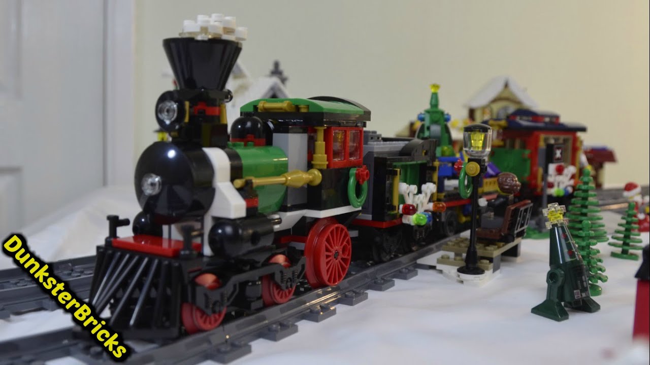 LEGO Winter Holiday Train, set 10254!  Unboxing, Info, Power Functions and GoPro Ride-Along!
