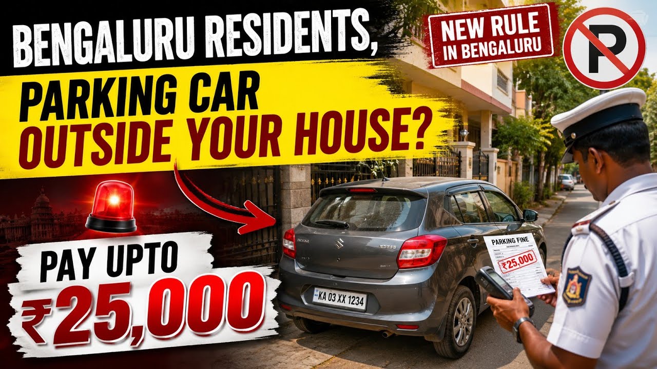 Bengaluru Residents Alert | Parking Your Car Outside Your House Could Cost ₹25,000