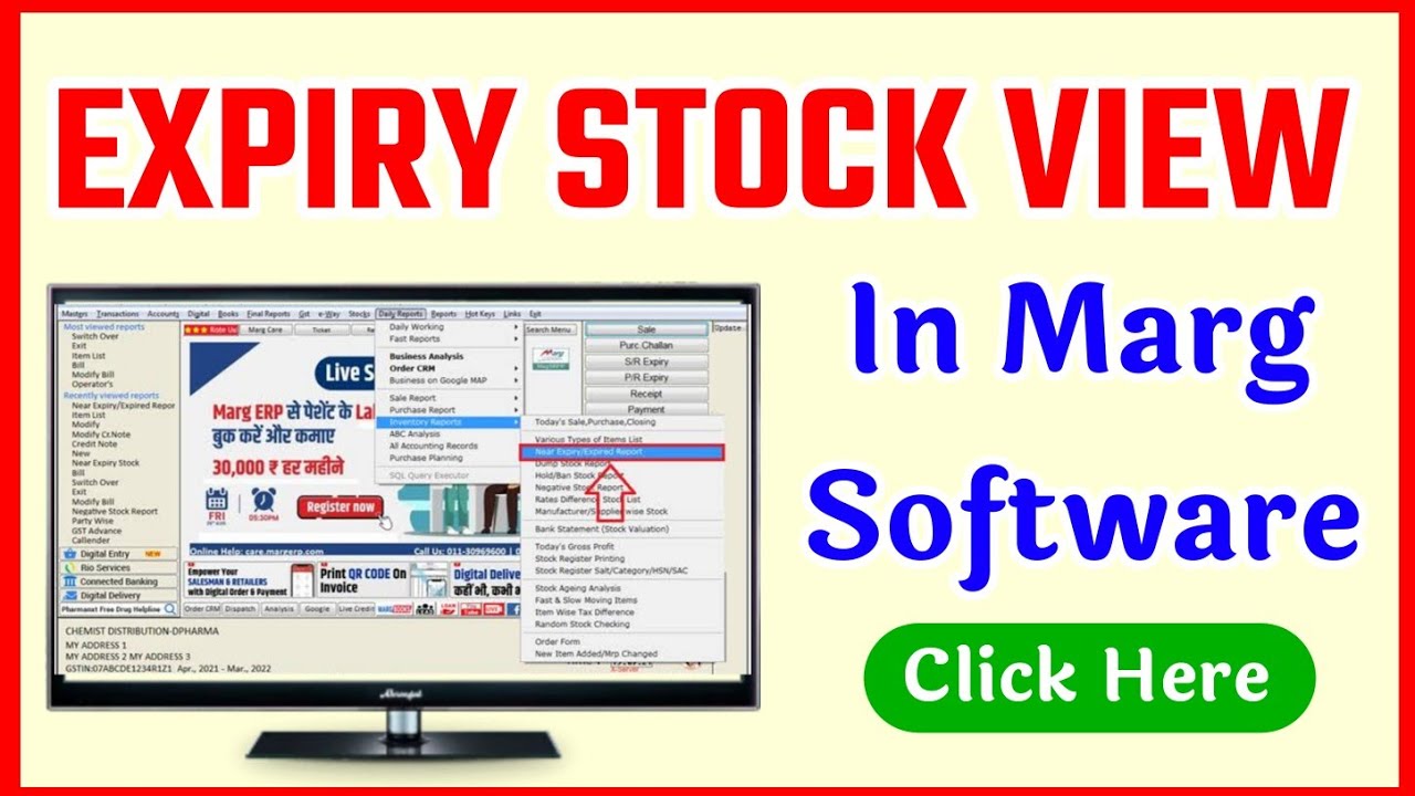EXPIRY STOCK VIEW IN MARG SOFTWARE PDF/EXCEL 8434649593