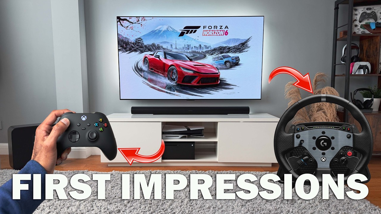 НОВЫЙ первый час игры в Forza Horizon 6 с контроллером и рулем Logitech G Pro меня УДИВИЛ!