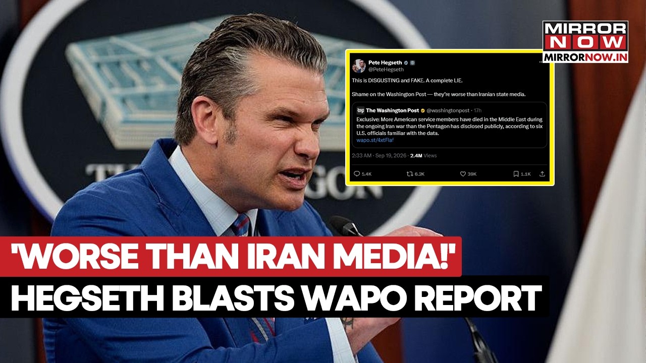 Pete Hegseth Slams Washington Post Over Iran War Casualty Report, Calls It A &lsquo;Complete Lie&rsquo; | WATCH