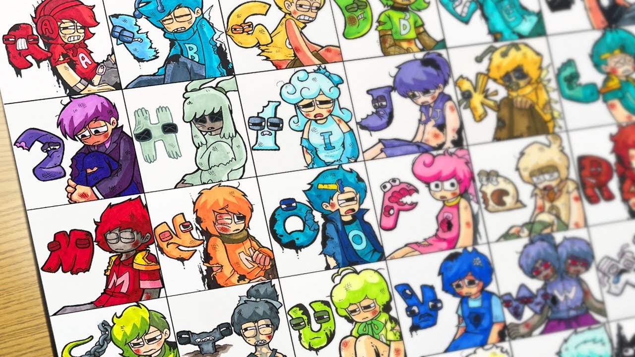 [Drawing] ALL Alphabet Lore but they got beaten up[Special Edition] /Alphabet Lore Real Life