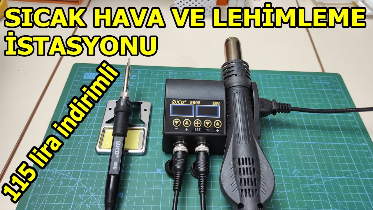 Uygun Fiyatlı Sıcak Hava ve Lehimleme İstasyonu, Dijital Ekran Lehimleme