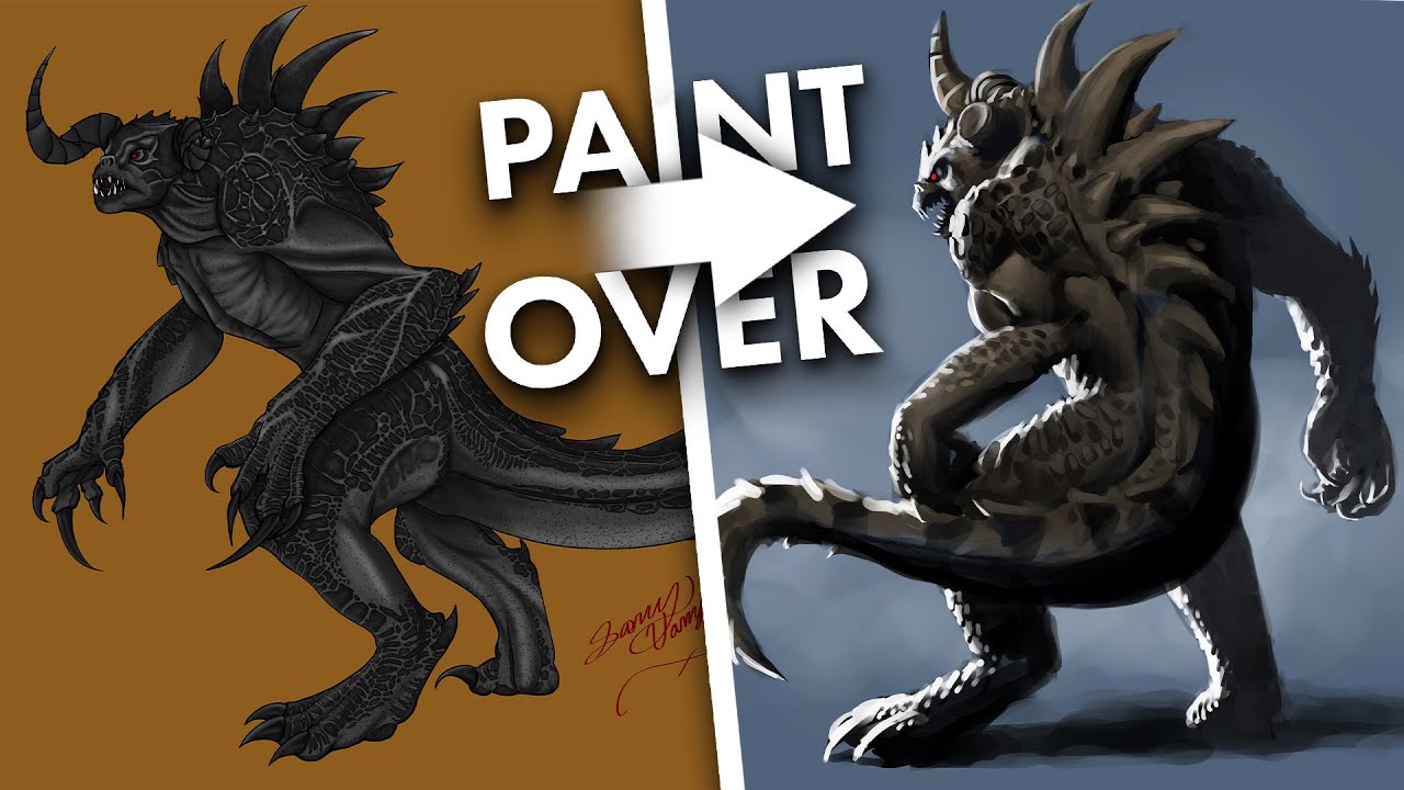 Fallout Monster Concept Art: Paintover Lesson