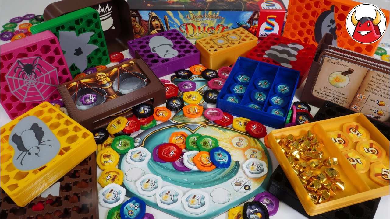 🧙 Quacksalber Duell Token Sleeves Insert Brettspiel Boardgame Inlay Organizer Quacks Duel