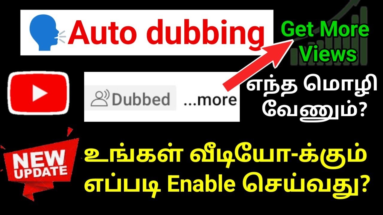How to enable auto dubbed in youtube translate Videos audio to other languages  in Tamil