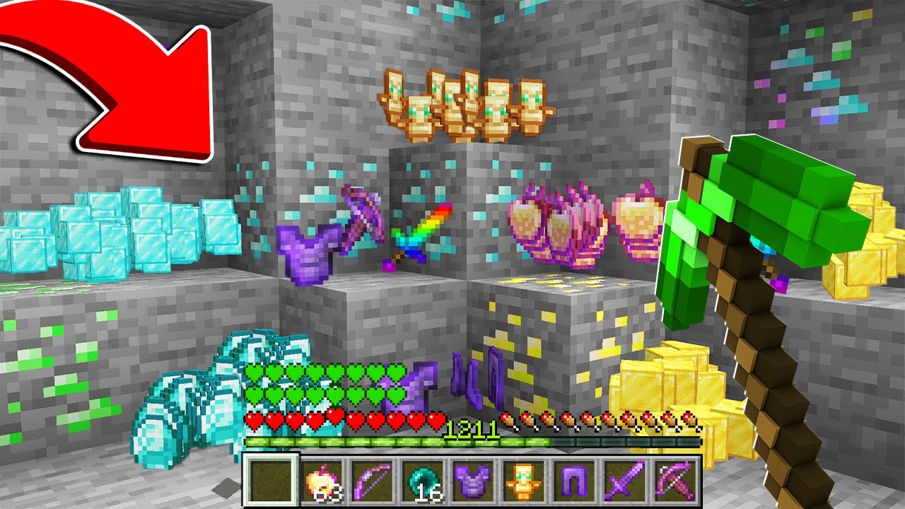 %100 DÜNYANIN EN ŞANSLI KAZMASI 😱 - Minecraft