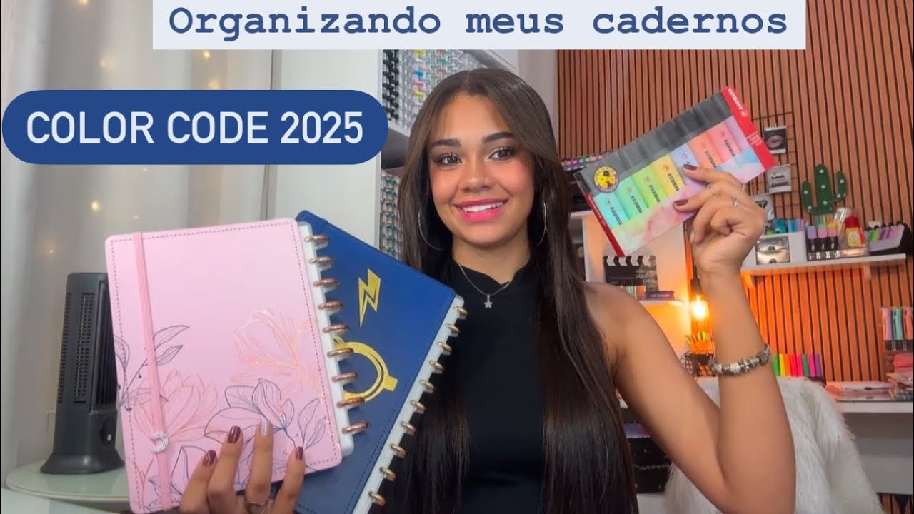 ORGANIZANDO MEUS CADERNOS INTELIGENTES - COLOR CODE 2025  ​⁠POR : @giovannateles