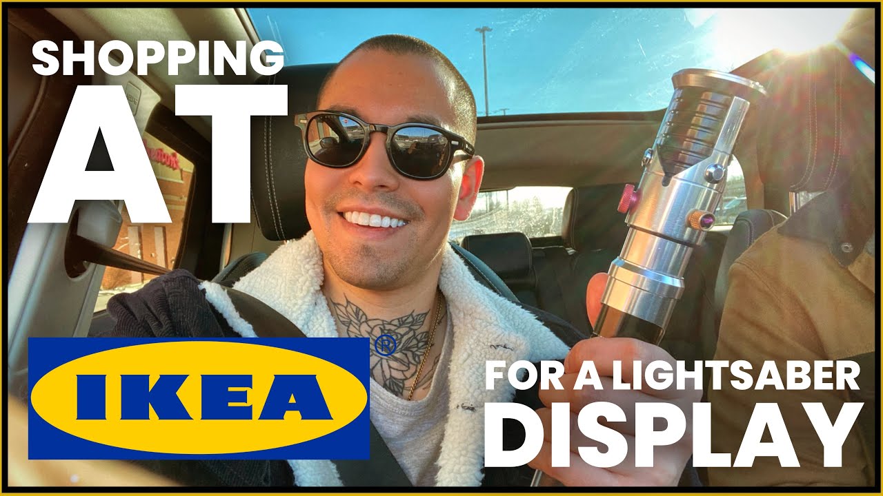 Shopping at IKEA for a Lightsaber display!