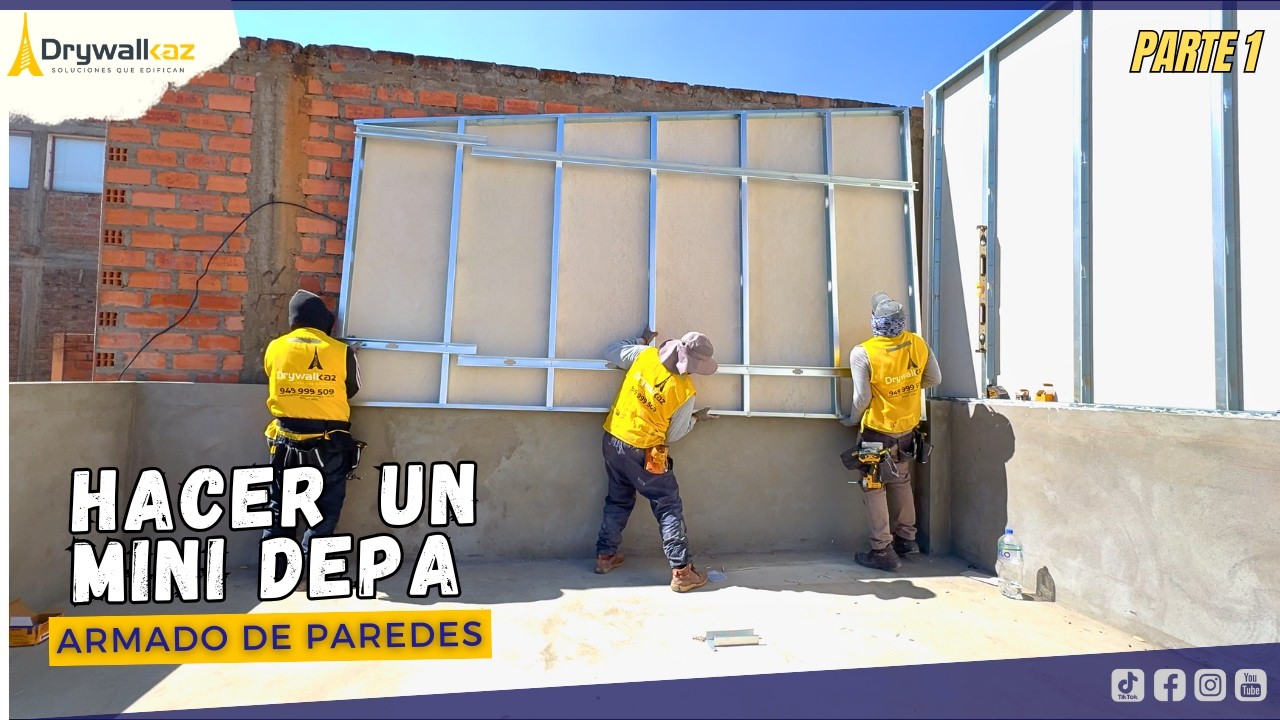 🔥⚡️Como HACER UNA #CASA DE #DRYWALL de manera muy sencilla en ALTURA | PARTE 1