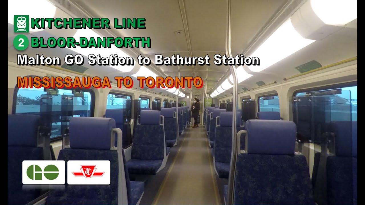 TTC & GO Transit POV Walk: Malton GO Station to Bathurst Station Via Bloor GO Station