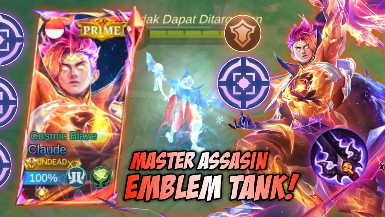 AUTO WINSTREAK? COMBO MASTER ASSASIN & EMBLEM TANK TERNYATA SEKUAT INI! | TOP GLOBAL CLAUDE - MLBB