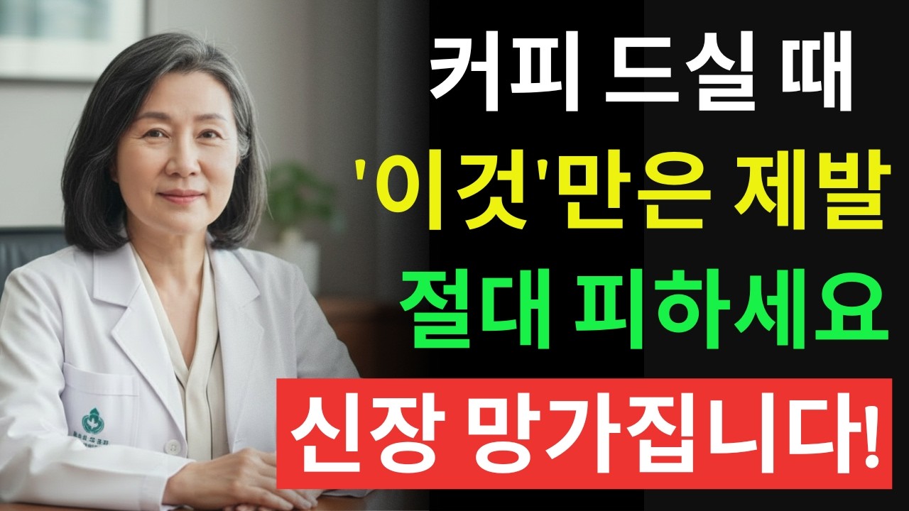 커피, '이것'과 같이 마시면 콩팥 녹이는 독이 됩니다! 절대 먹으면 안 되는 최악의 궁합 TOP 3 | 신장에좋은음식 | 신장 건강 | 노년의 건강 | 노인건강습관