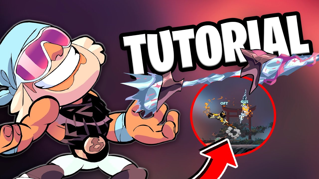 TUTORIAL de COMO JOGAR de ROCKET LANCE no BRAWLHALLA!!! - (Combos, reads, strings)