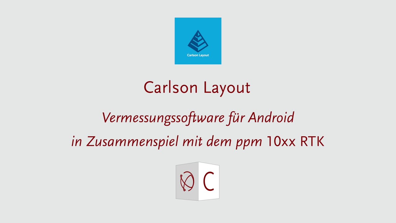 Carlson Layout Android Software für das ppm10xx RTK System