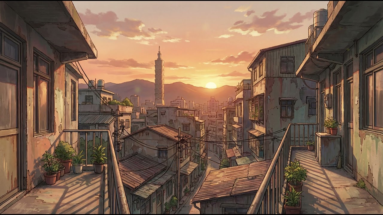warm lofi beats for quiet taipei city sunsets 🌇🎧