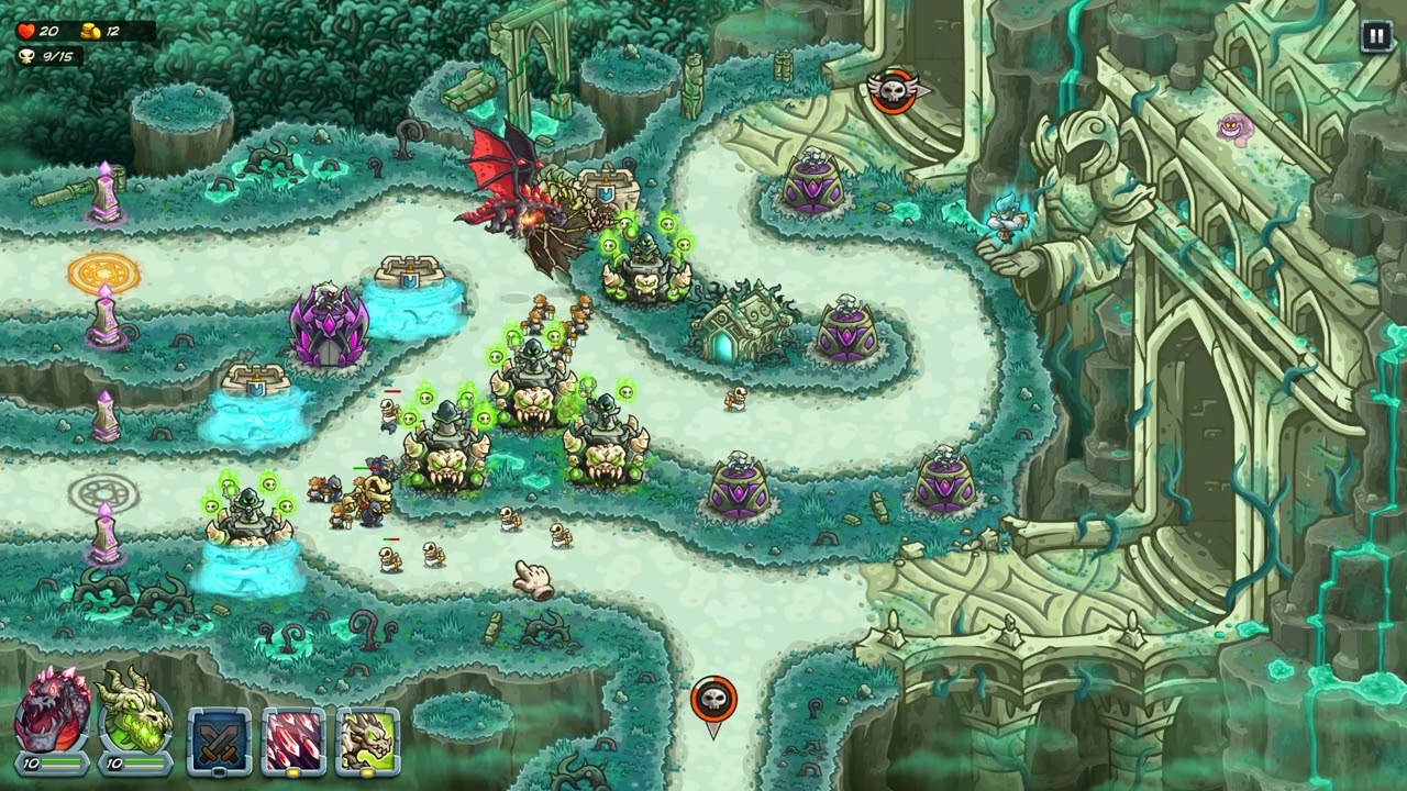 Kingdom Rush 5 Alliance - Temple Of The Fallen (Impossible Campaign Mode, 3 Stars No Lives Lost)