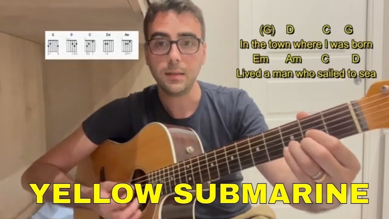 YELLOW SUBMARINE THE BEATLES TUTORIAL ACCORDI  CHITARRA  #thebeatles