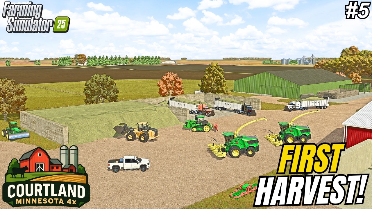 6 MILLION LITER SILAGE HARVEST ON THE NEW $15,000,000 AMERICAN MEGA FARM! | Courtland, MN | FS25 #5