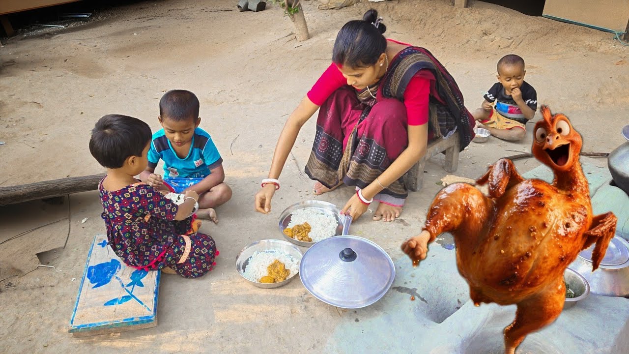 Santali Women Cooking Chicken Curry 🐔🔥 | Village Style Chicken Curry Cooking 😍