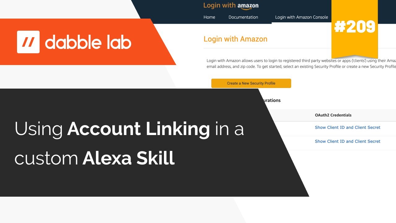 Using Account Linking in an Alexa Skill - Dabble Lab #209