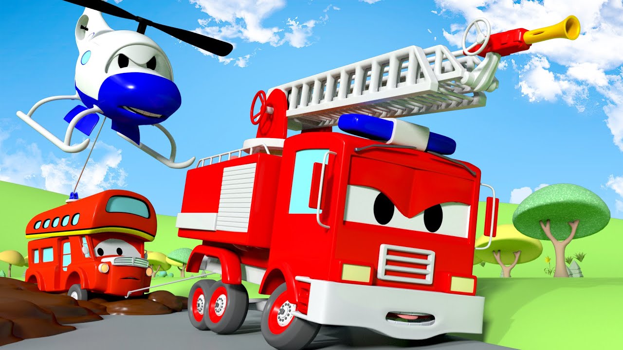 Car Patrol -  Sticky MUD - Car City ! Police Cars and fire Trucks for kids