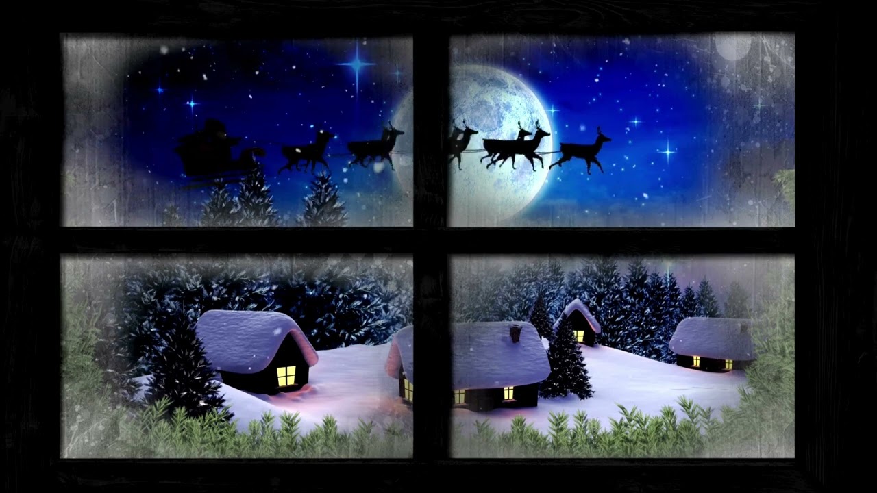 Transformez Votre Télé en Fenêtre Magique : Village Enneigé sous la Lune 🌙❄️