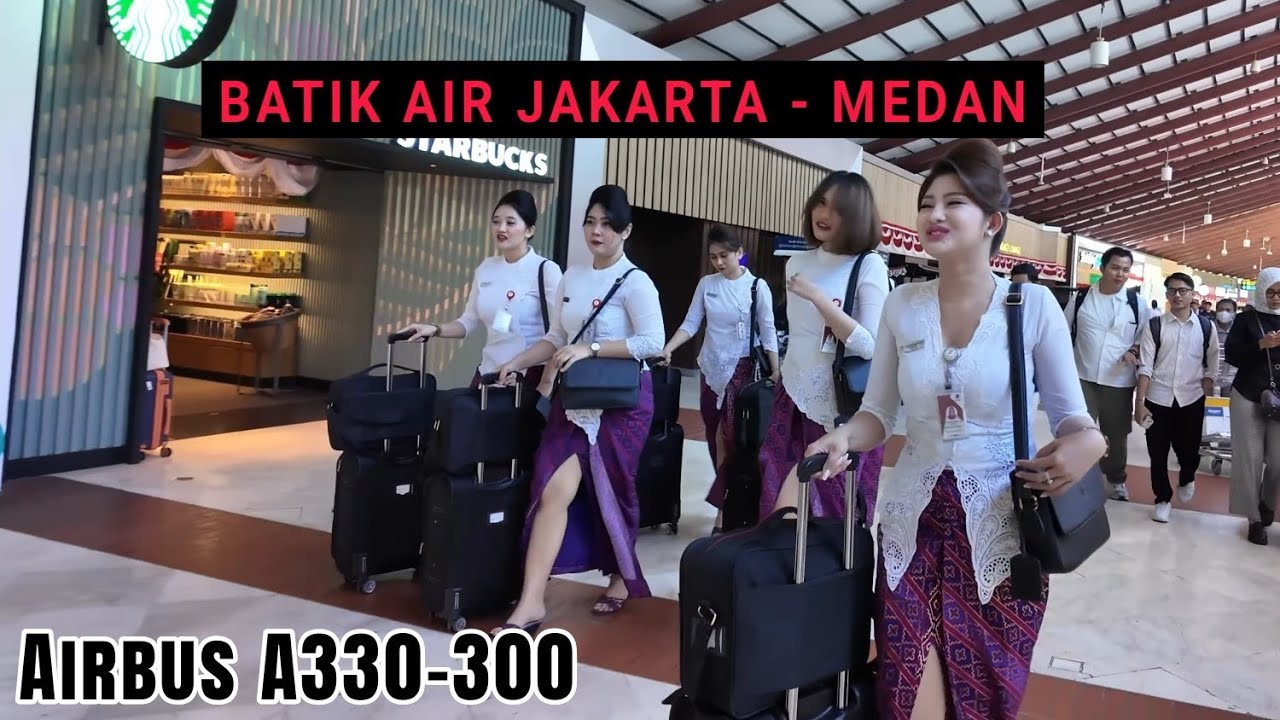 Terbang Jakarta - Medan Dengan Batik Air Pesawat Airbus A330-300 (Part 1)