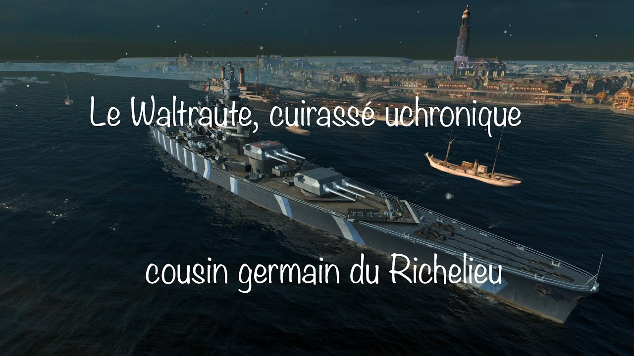 WoW Blitz - Victoire (MVP, Étoile de bataille) en Waltraute - Cuirassé Uchronique allemand  - T8