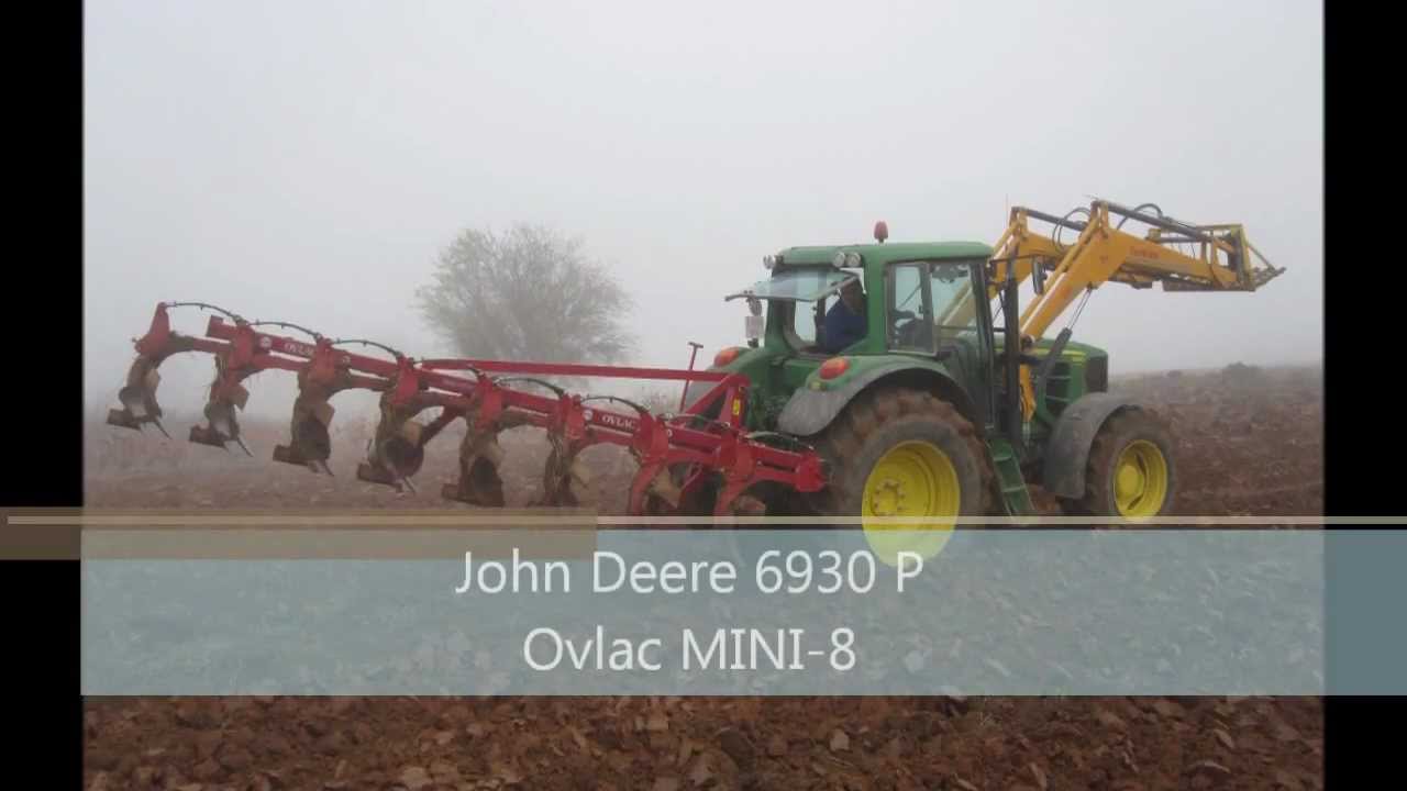John Deere 6930 Premium and Ovlac MINI-8 Plowing