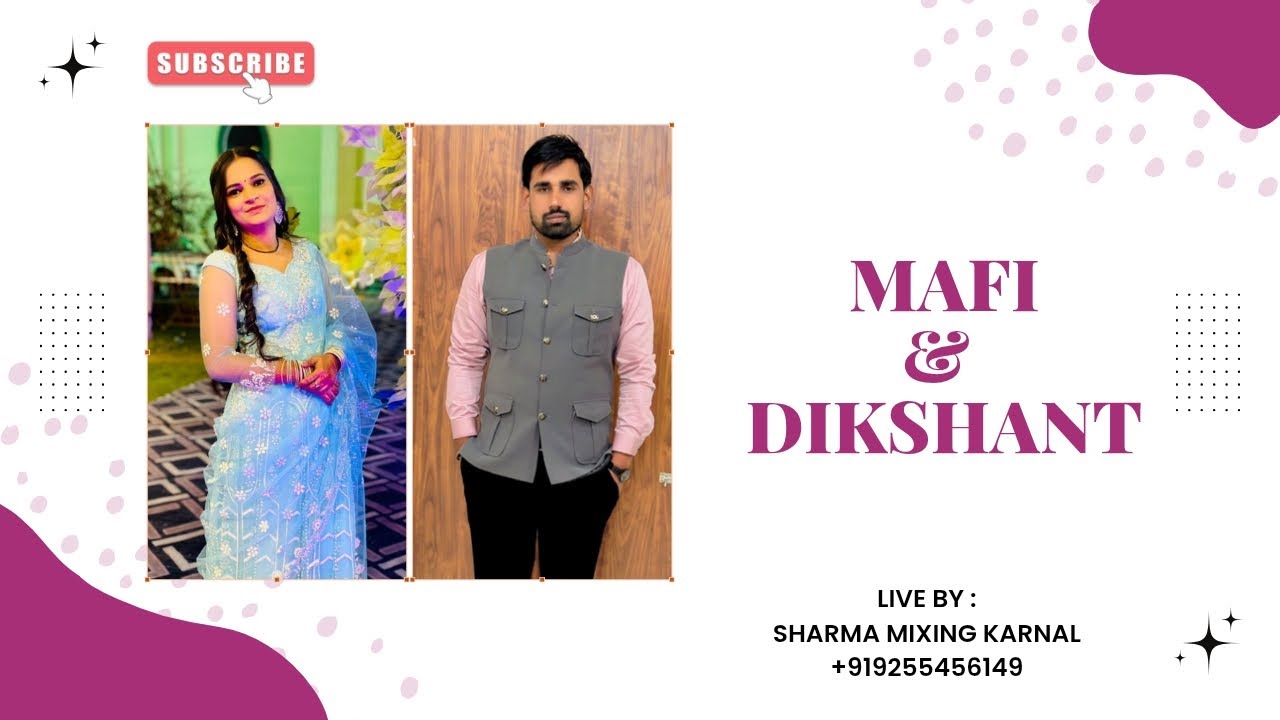 🔴LIVE : WEDDING CEREMONY || MAFI 💞 DIKSHANT || LIVE BY : SHARMA MIXING KNL +919255456149