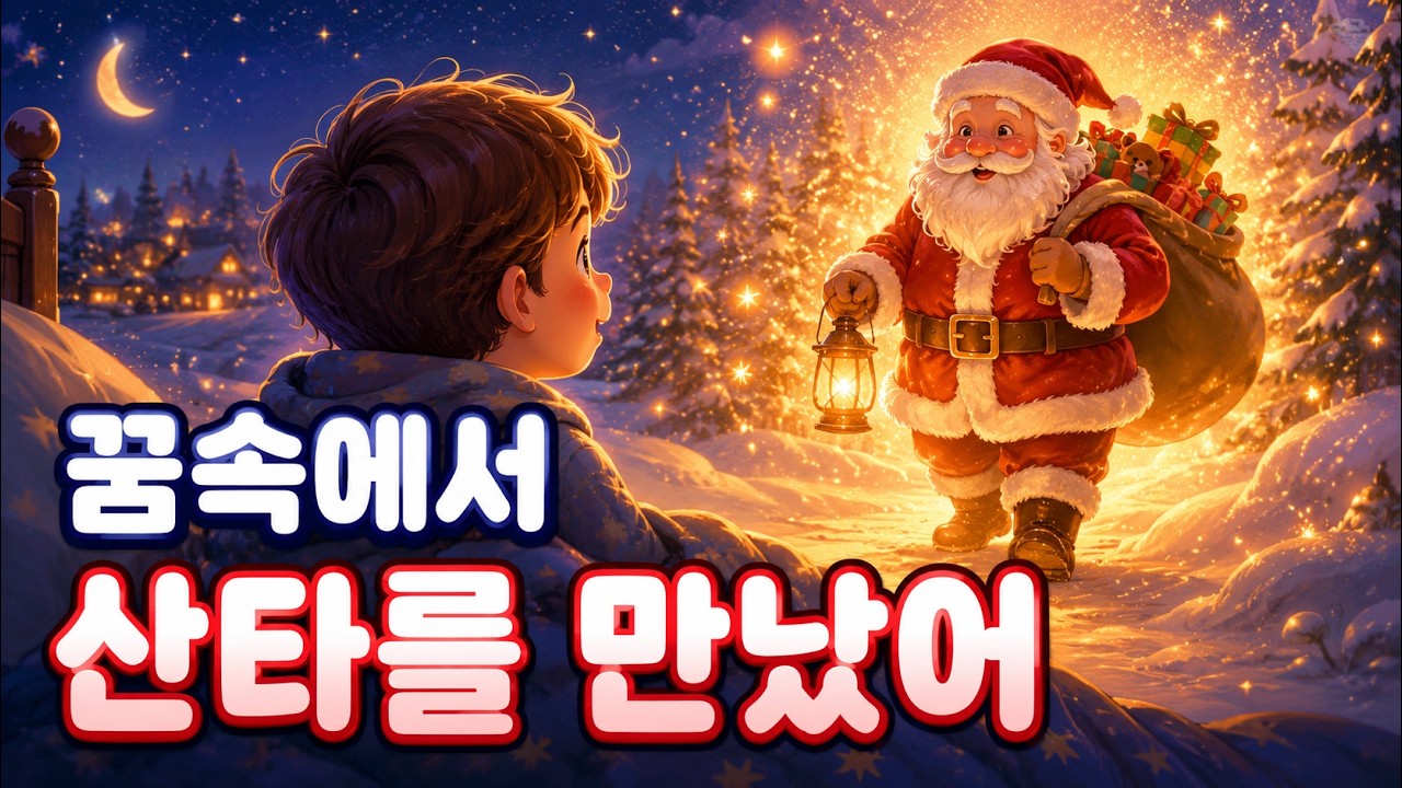 잠들기 좋은 창작동화 | 꿈속에서 산타와 시간을 보낸 아이를 위한 이야기🌙