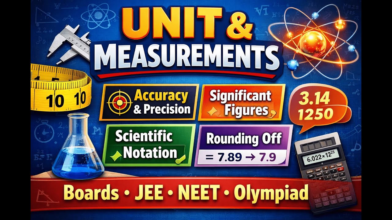 Unit and Measurements 2:Significant figure, Notation, Roundoff| 11th,Mains, Advanced, NEET, Olympiad