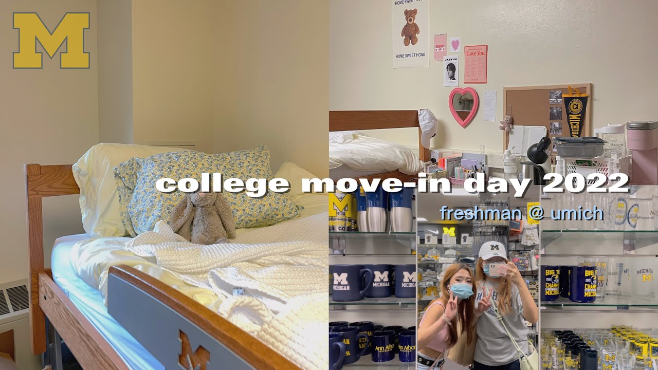 COLLEGE DORM MOVE-IN DAY 2022 | umich west quad, freshman, vlog