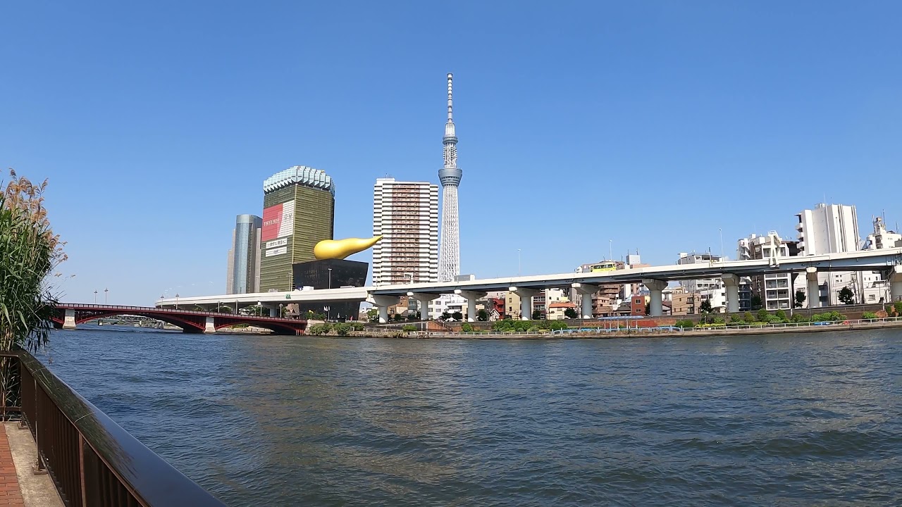 Asakusa to Kiyosu Bridge | Walking Along Sumida River P6 | Tokyo 4K ASMR