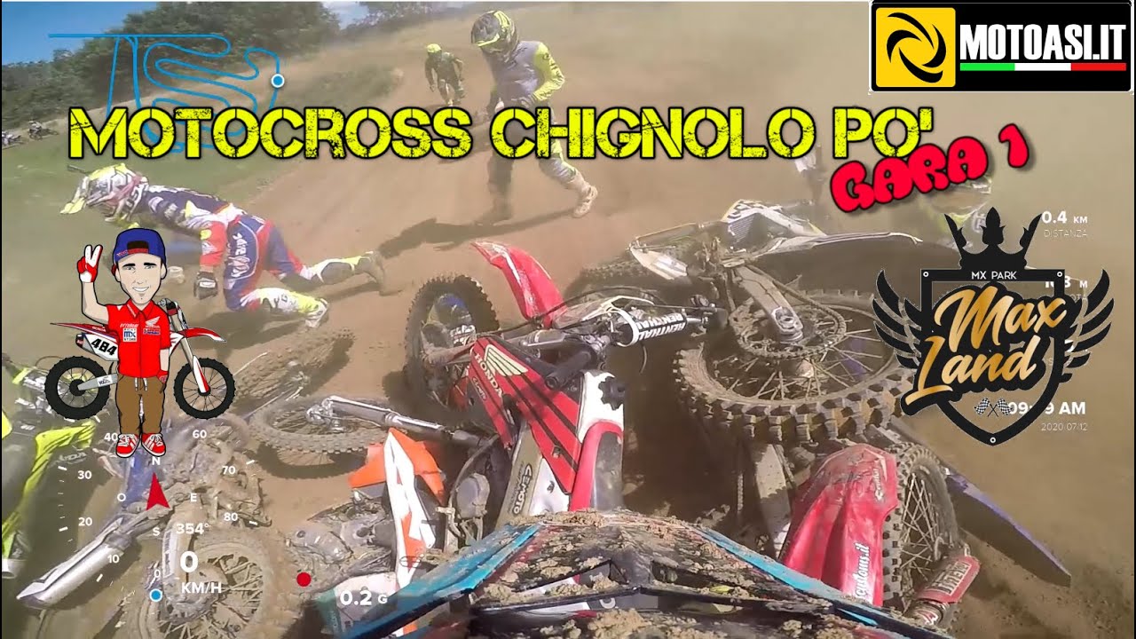 Motocross Chignolo Po Max Land MX Motoasi 2020 - Gara 1 Sport MX2 (big crash and restart)