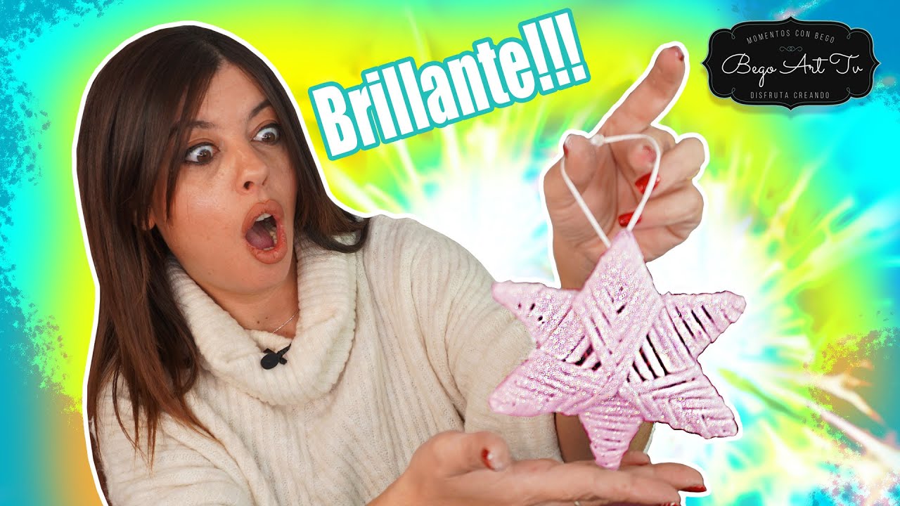 ESTRELLAS Tejidas y Decoradas para NAVIDAD con Papel 🎄 DIY Christmas Ornaments GLITTER By Bego Art