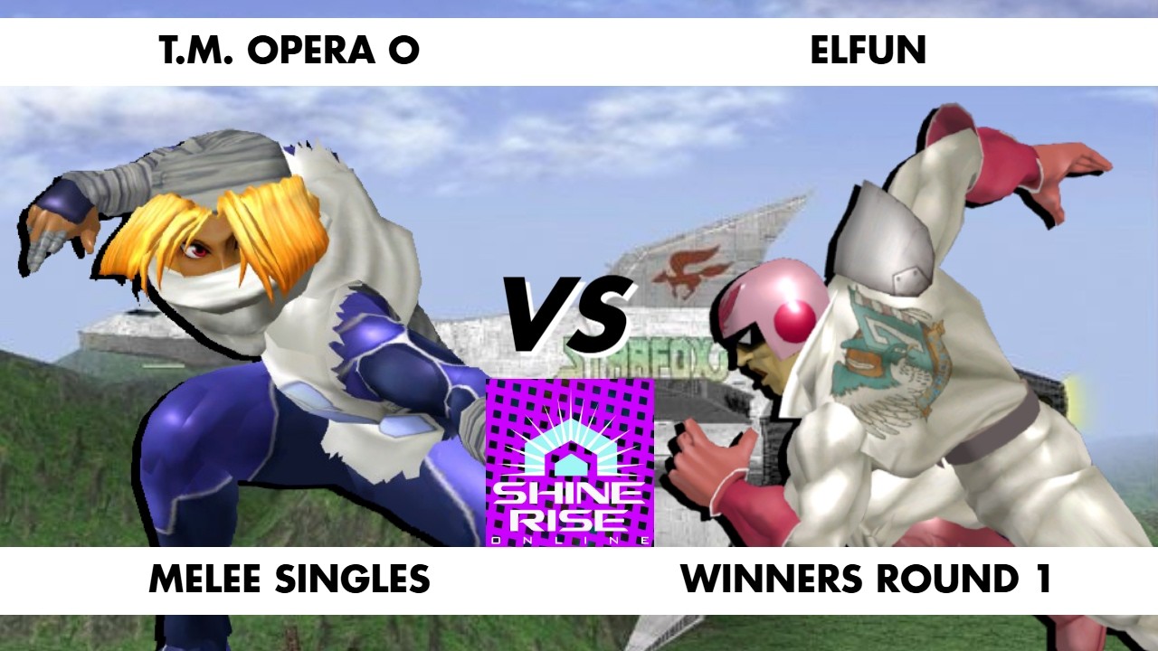 Shinerise Online 12 - WINNERS ROUND 1 - T.M. Opera O (Sheik, Fox) VS. ElFun (C. Falcon)