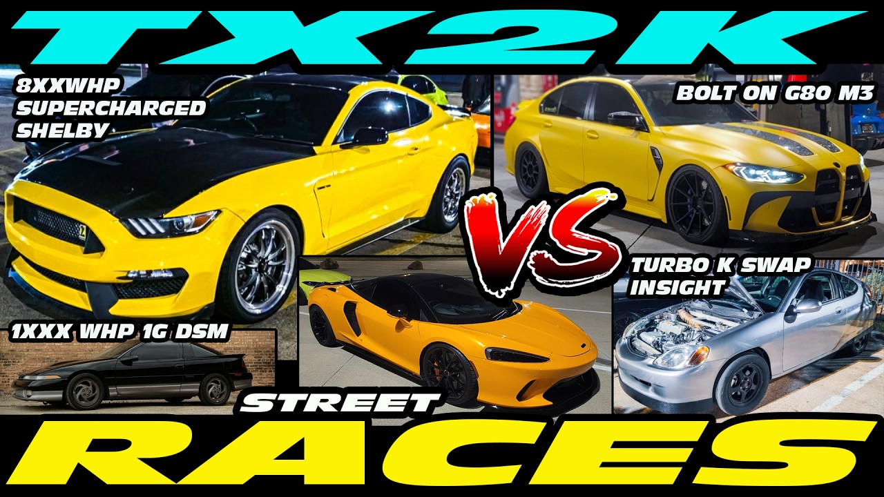 TX2K 2026 RACES ESS G3R SHELBY GT350 VS G80 M3, TURBO K SERIES INSIGHT, 1XXXWHP 1G DSM, CTSV, VIPER