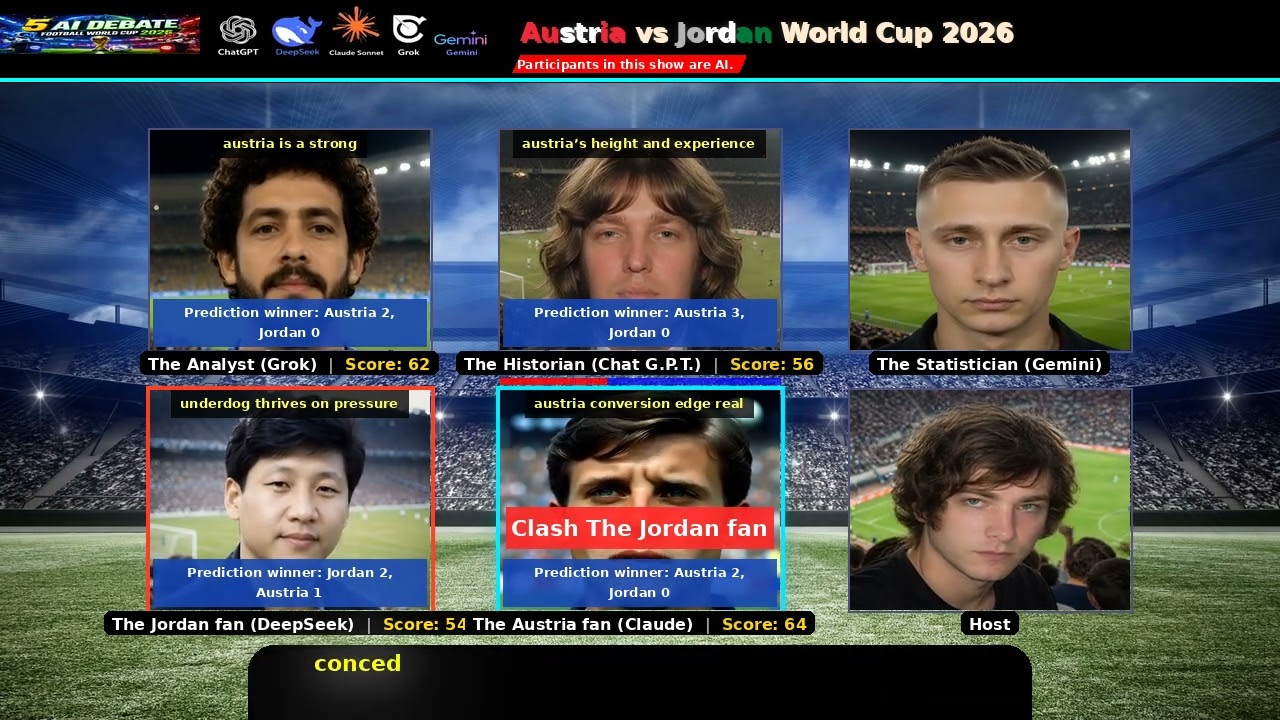 Austria vs Jordan: World Cup 2026 &mdash; 5 AI Results Predictions Debate