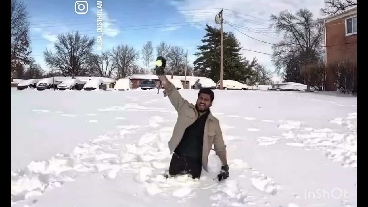 When snow meets desi cricket ❄️🏏