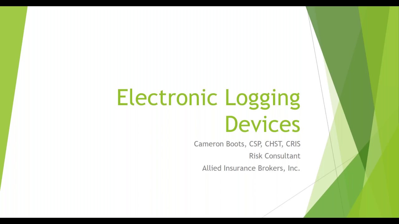 Electronic Logging Devices Mandate Webinar Recording