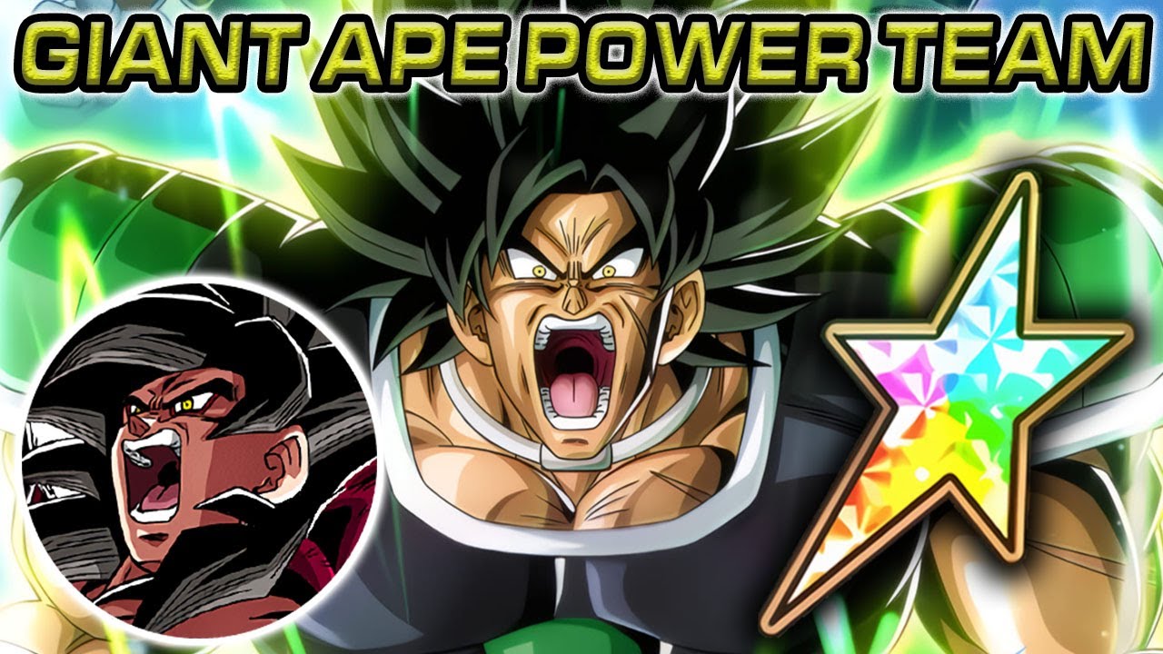100% LR WRATHFUL BROLY ON GIANT APE POWER TEAM! Dragon Ball Z Dokkan Battle